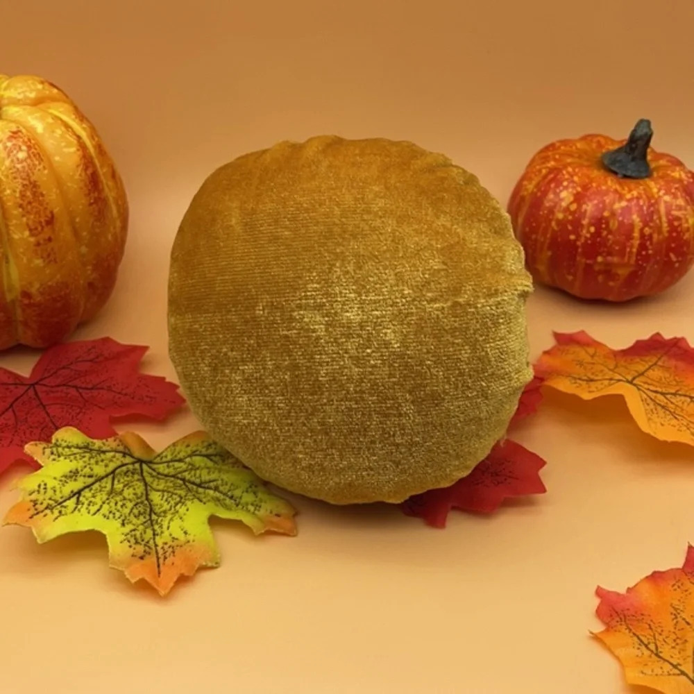 FLORA BUNDA Gold Large 6" Velvet Pumpkin 🎃 - Picture 3 of 6